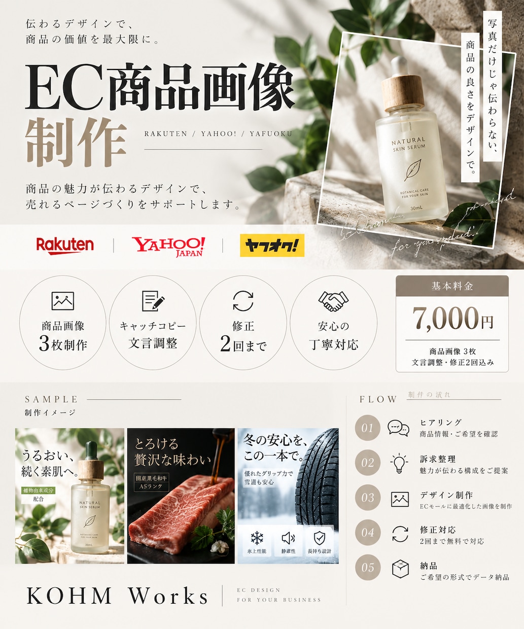 楽天・Yahoo!・ヤフオクの商品画像を制作します EC運営経験を活かし、商品の魅力が伝わる画像に仕上げます イメージ2