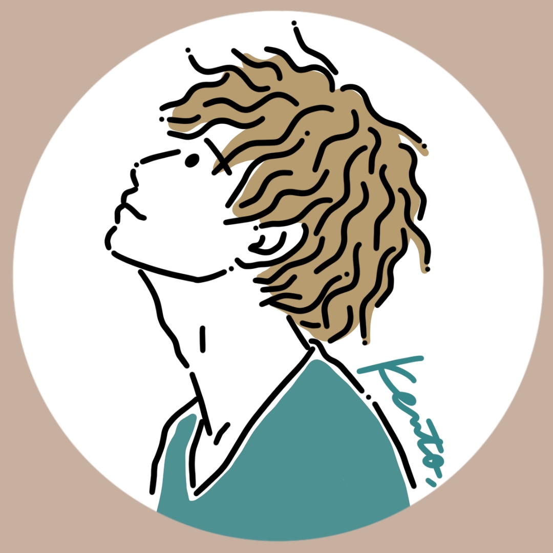目が点のお洒落な似顔絵線画アイコンイラスト描きます 線の色、背景色は、ご自由に指定できます^^ イメージ7