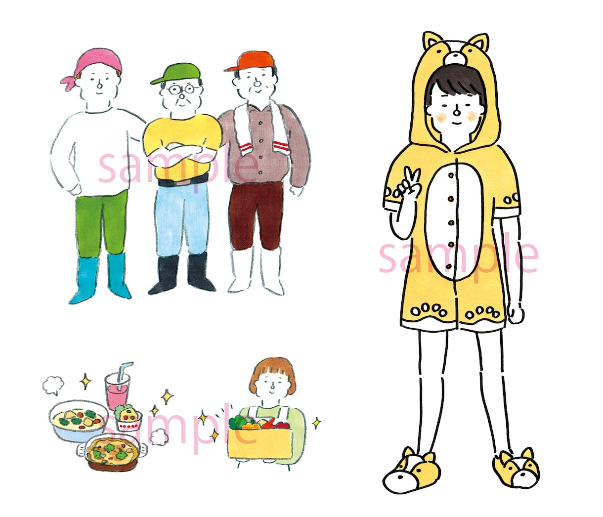 手描きのゆるいイラスト描きます 手描きの温かみのあるカットイラストはどうですか？ イメージ5
