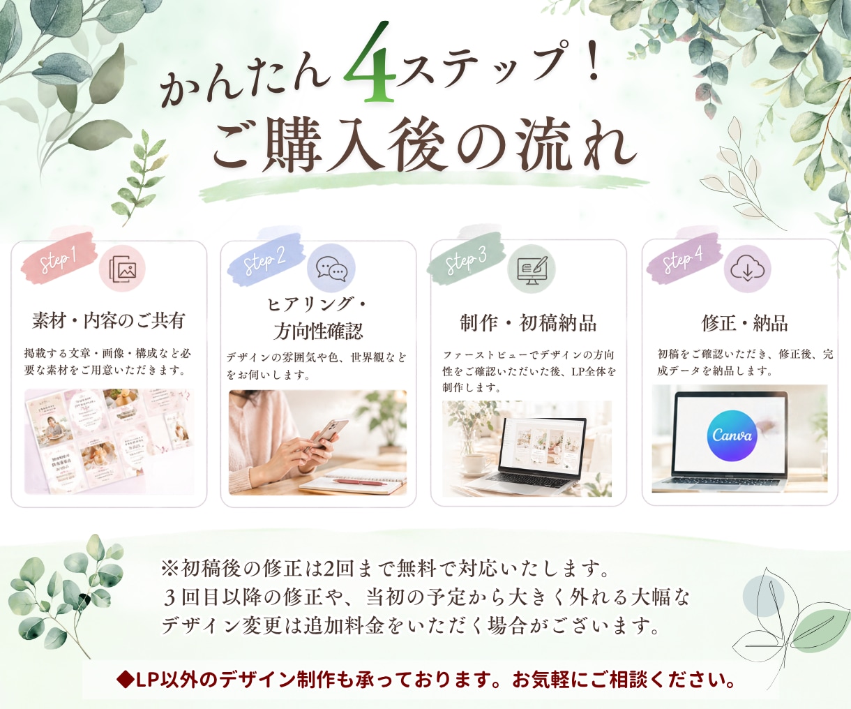 商品や店舗の価値を高める！魅力的なLPを作成します 見やすさとデザイン性を両立！人を惹きつけるLPをお届けします イメージ4