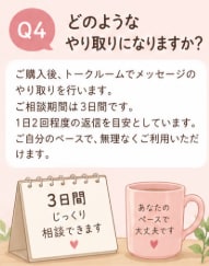 3日間メッセージで心のお悩みをお聴きしますます 1日2回程度の返信で気持ちと思考を整理します イメージ5