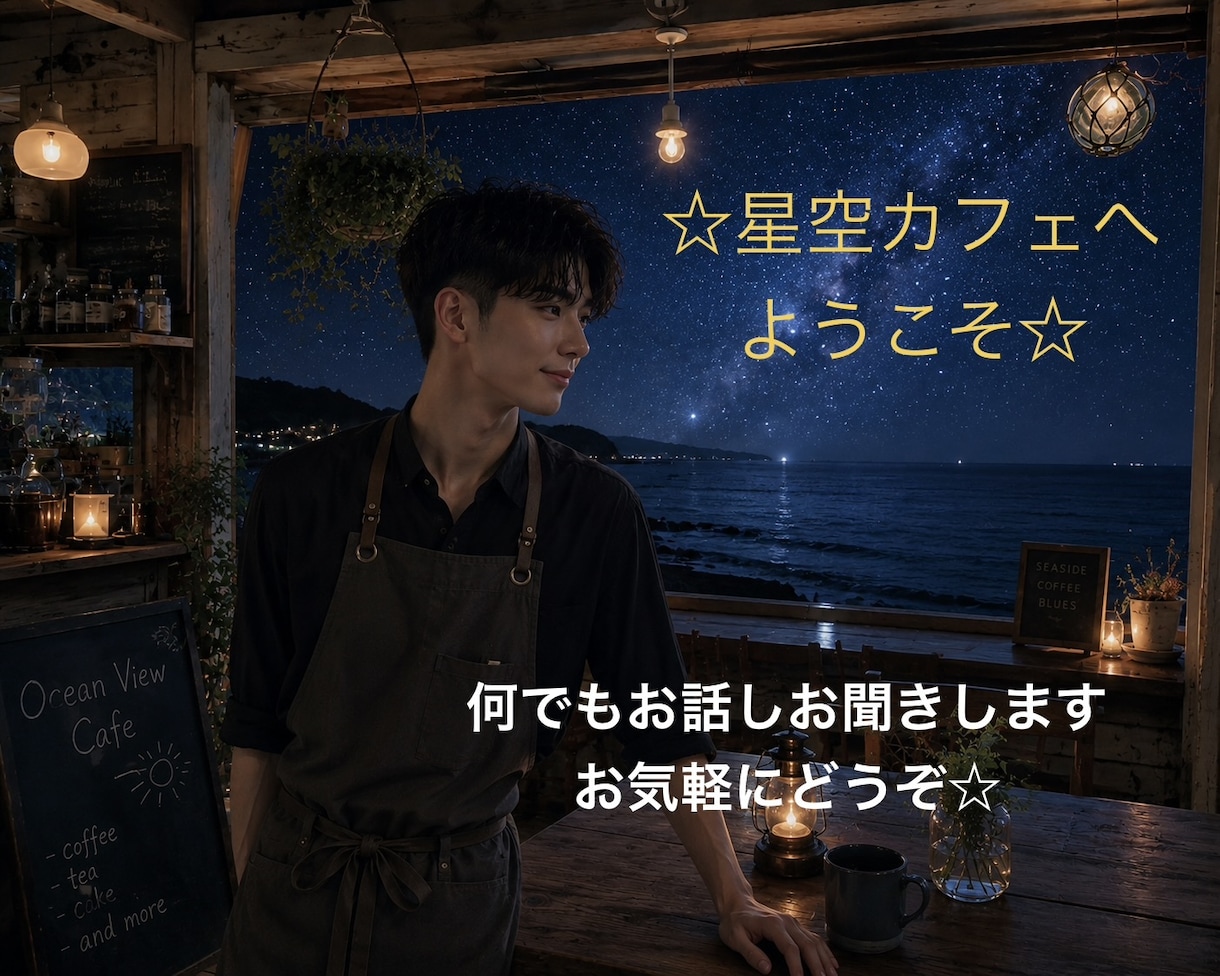 星空カフェ✨楽しく雑談、何でもお話し聞きます ふらっと立ち寄ったカフェ感覚でお気軽にどうぞ☕️ イメージ1