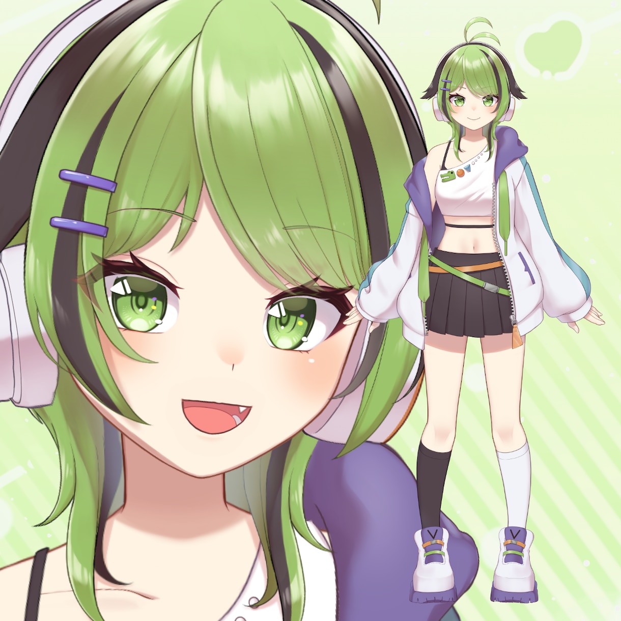 かわいくキレイなLive2D用イラスト描きます 現役セルフ受肉Vtuberがお仕立てします！ イメージ8