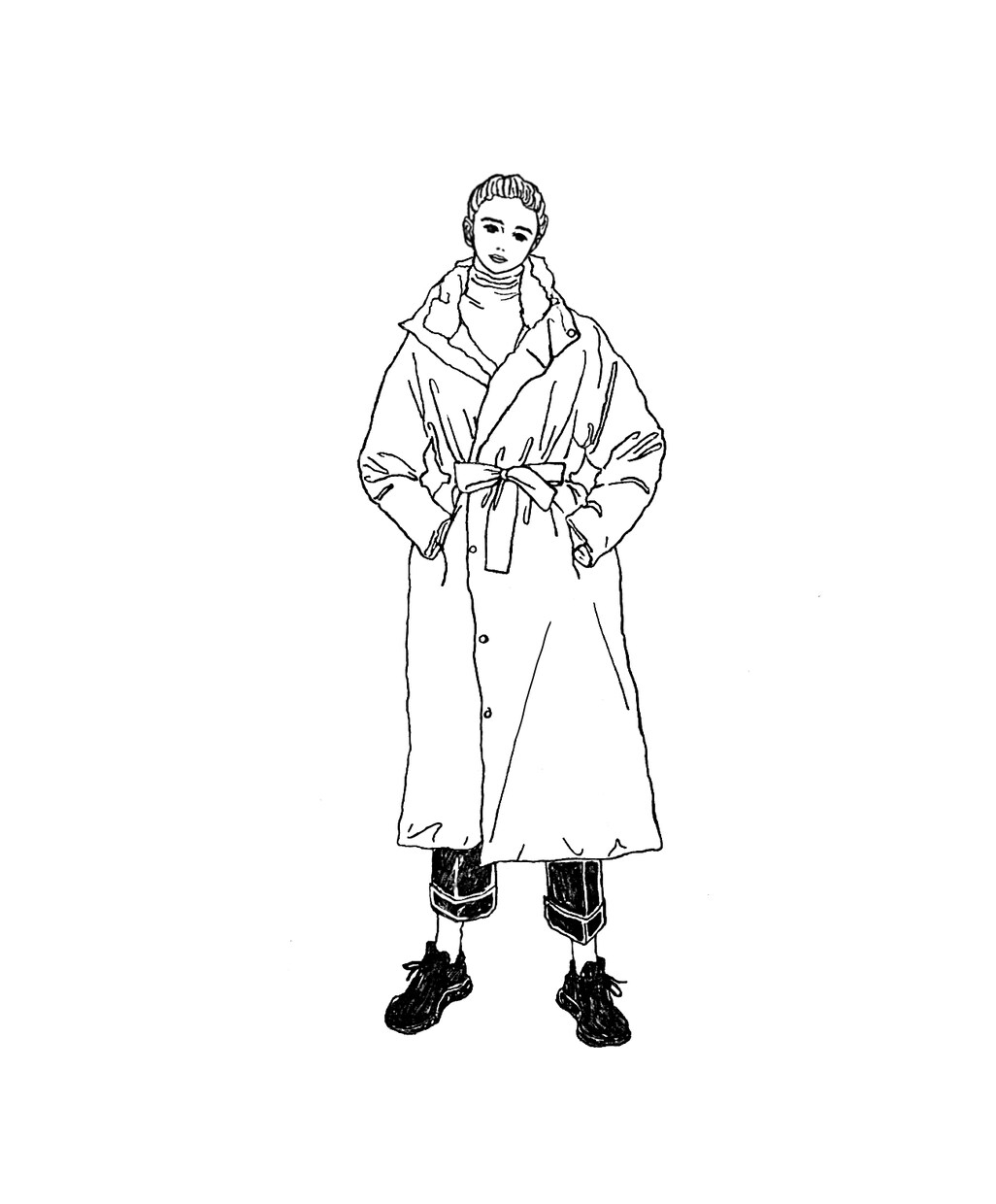 オシャレなモノクロイラスト描きます SNSのアイコン、雑誌等の挿絵に！ イメージ9