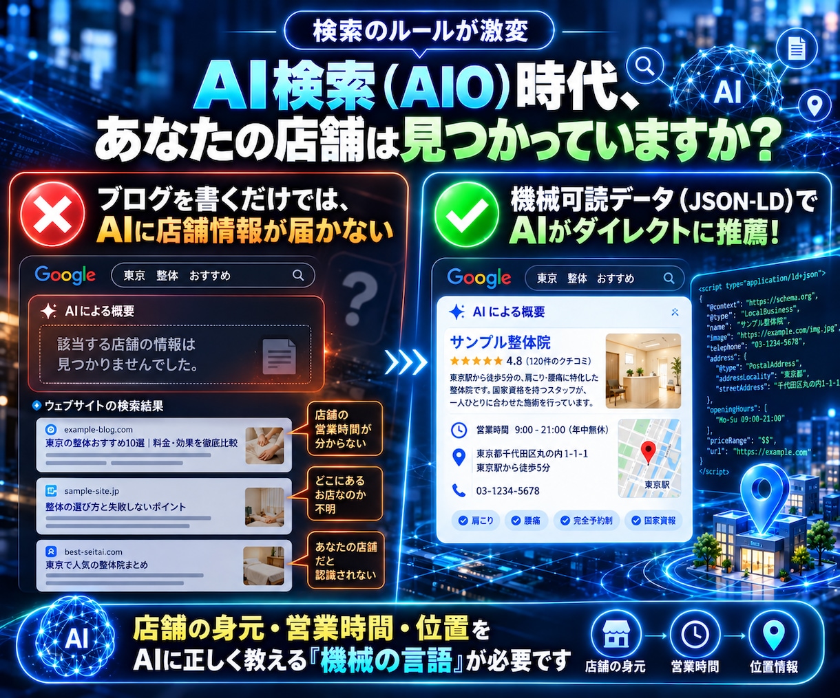 店舗のAIO・GEO対策！構造化データを実装します LLMO対応！MEO強化！AI検索で選ばれるワードプレス対策 イメージ3