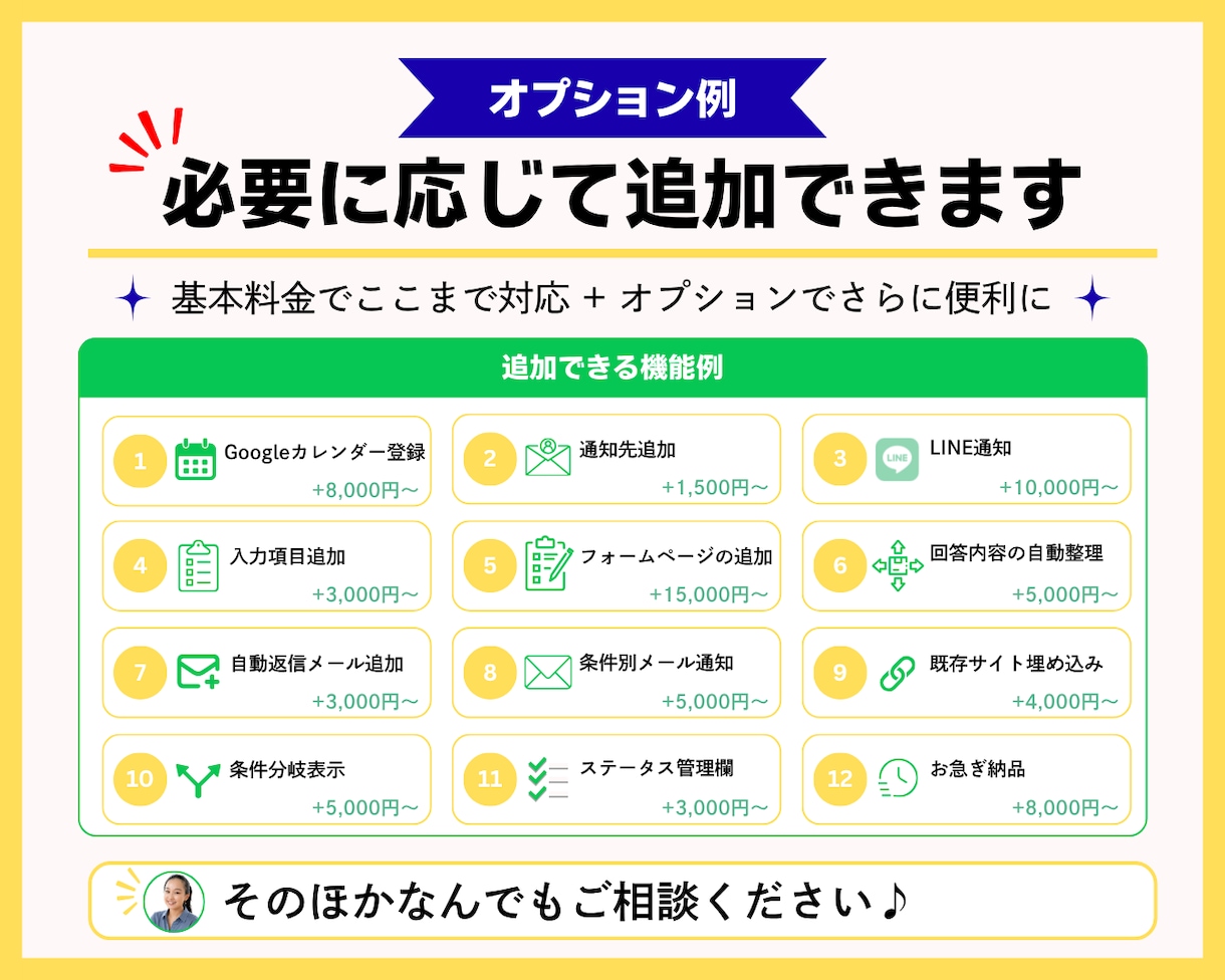 申し込み・問い合わせ・仮予約フォームを制作します 【小規模事業者の方向け】申込みから顧客管理まで自動化 イメージ6
