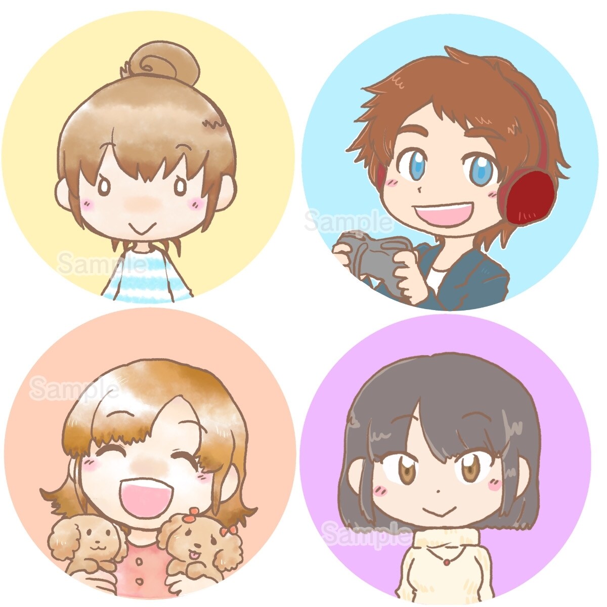 ゆるふわイラストのアイコンお描きします ブログやSNSのアイコンにどうぞ！ イメージ1