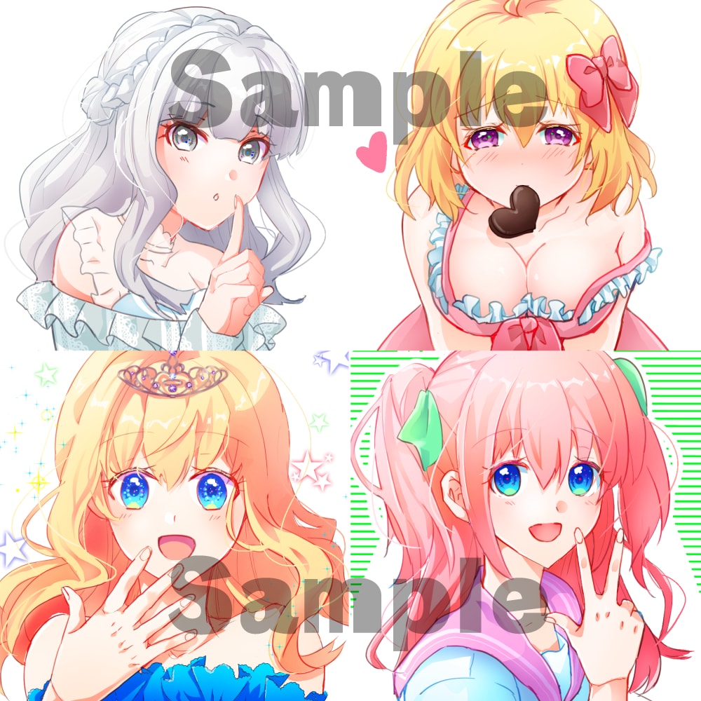 男女OK♪】キラキラ色彩高めなアイコン描きます SNS等のアイコンにどうぞ(*´ω｀) イメージ2