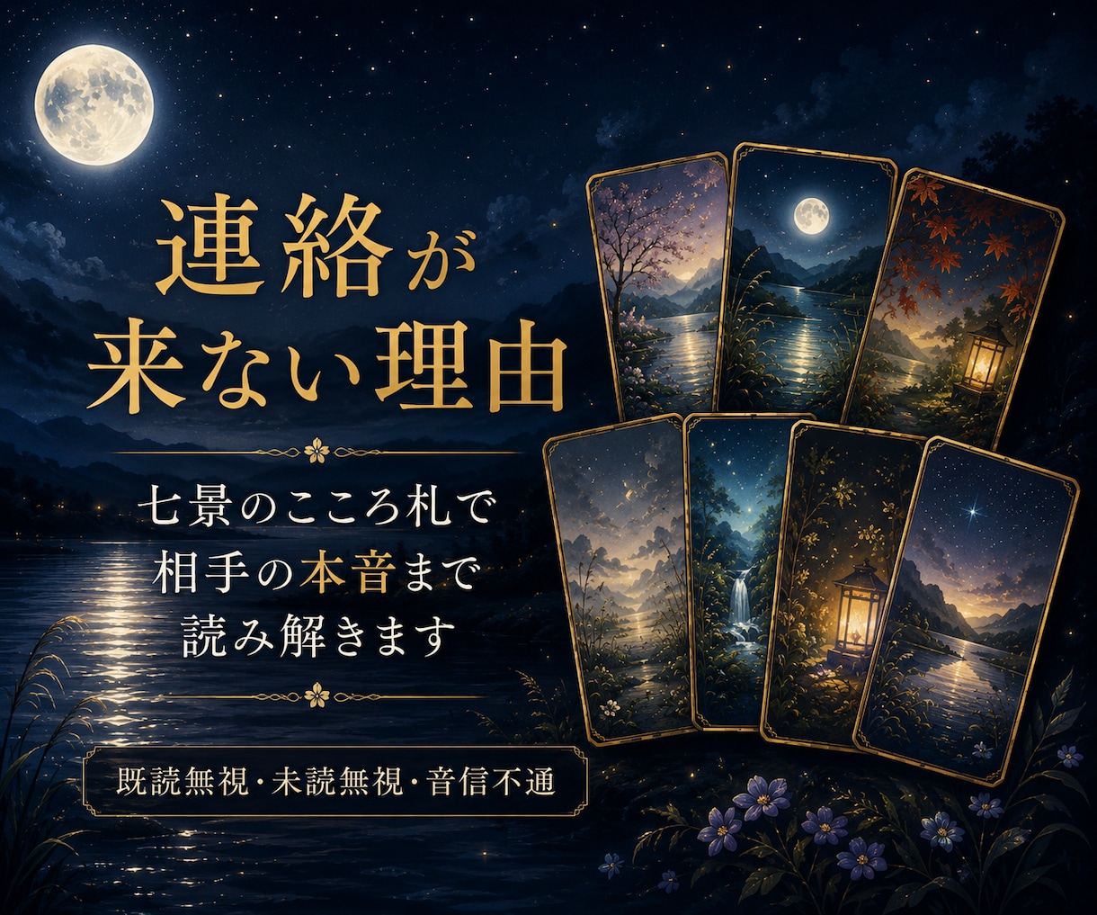 連絡が来ない理由をこころ札で読み解きます 七景のこころ札で本音と今後を深く読み解きます イメージ1