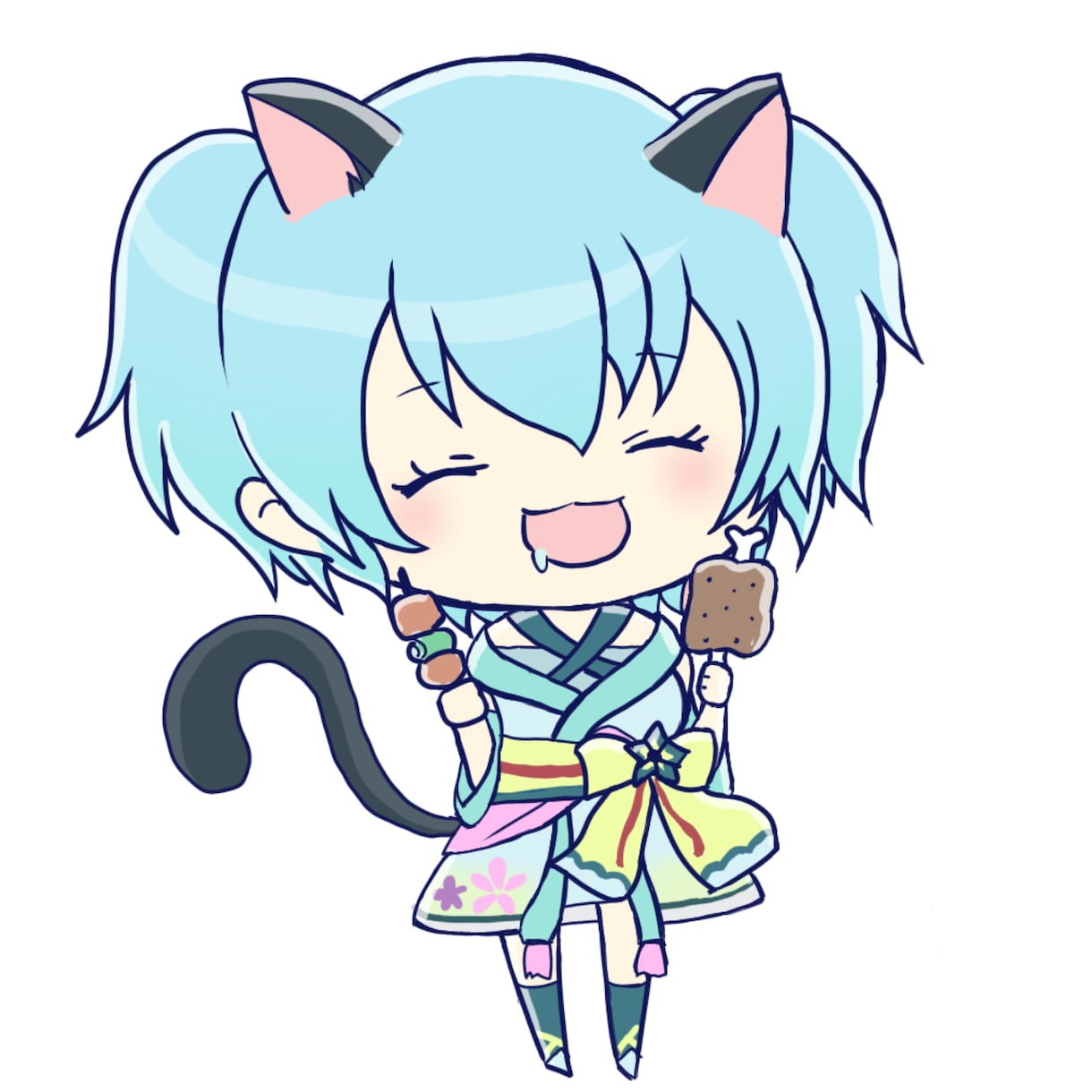 デフォルメイラスト作成いたします 二次元オリジナルゲームのアバターを二頭身のキャラにいたします イメージ2