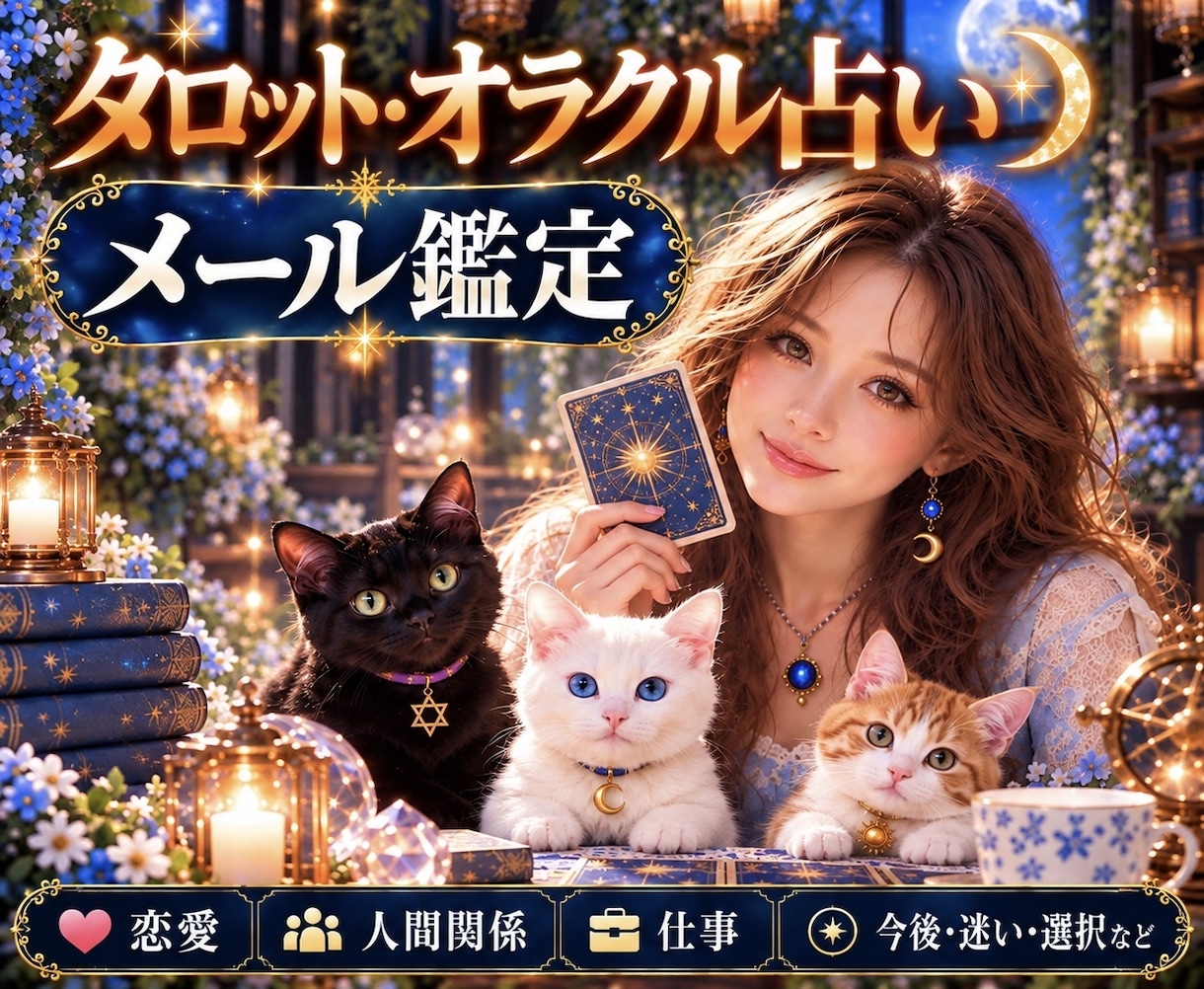 タロット・オラクルカードで丁寧に読み解きます 迷いや不安に寄り添い前へ進むための勇気とヒントをお届けします イメージ1