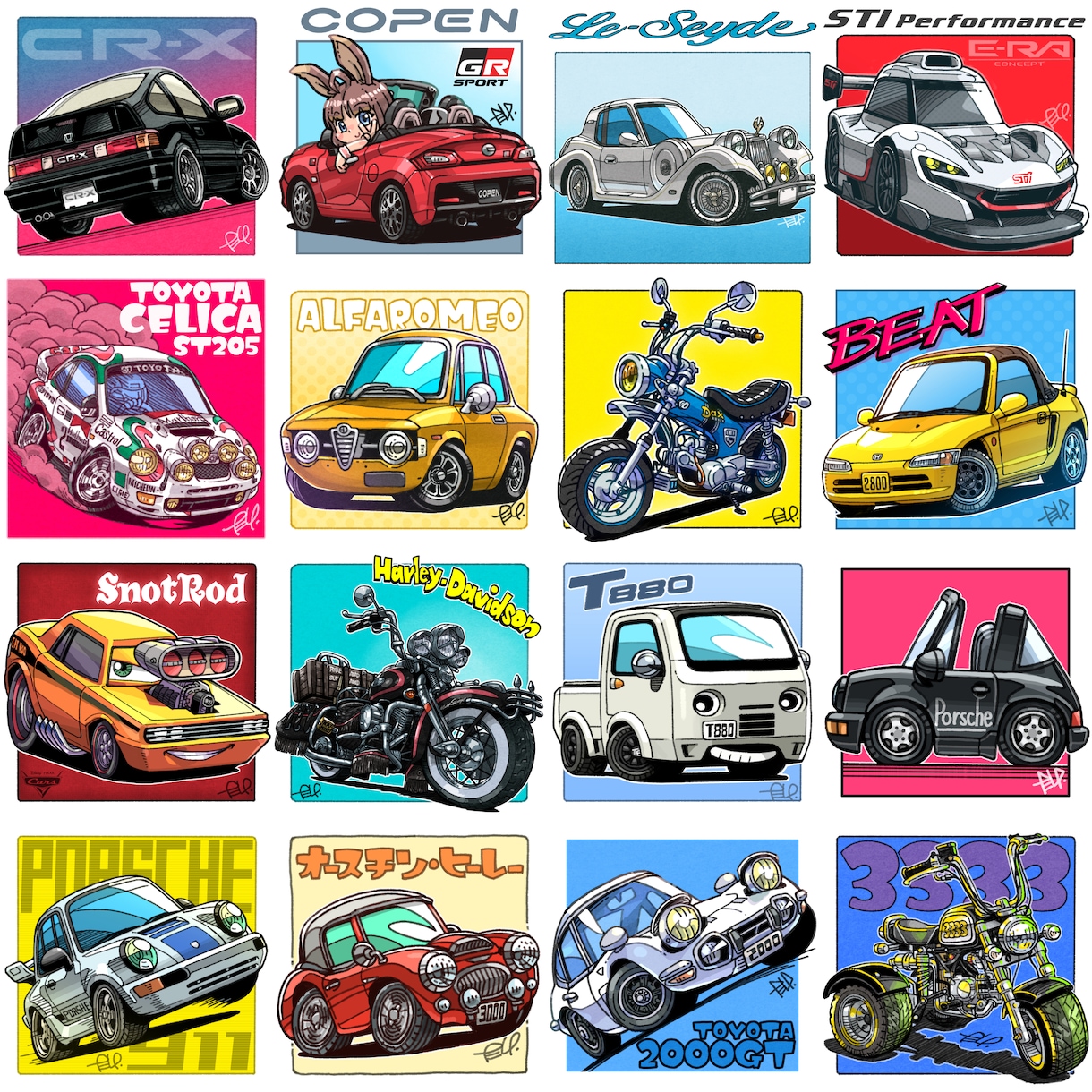 あなたの愛車、バイク、憧れの車を描きます 大好きな愛車を記念にイラスト化しませんか イメージ2