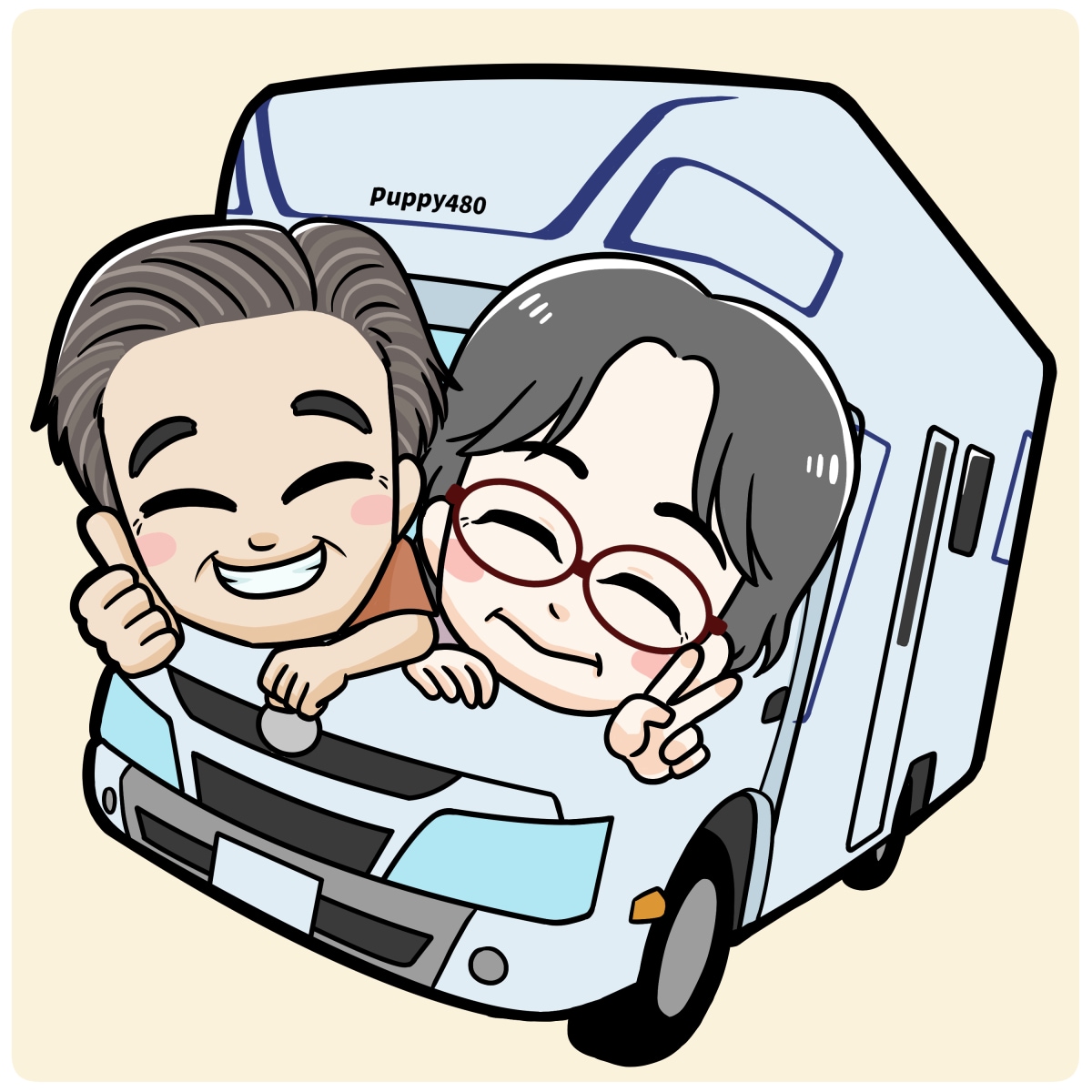 キャンピングカー（愛車）描きます SNSアイコン・ステッカー等に！ココナラ初心者大歓迎！ イメージ3