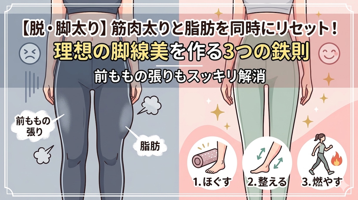 筋肉太りを脱却する脚やせ方法教えます 体重を変えずに太ももだけをマイナス５ｃｍ減らした全手順 イメージ4