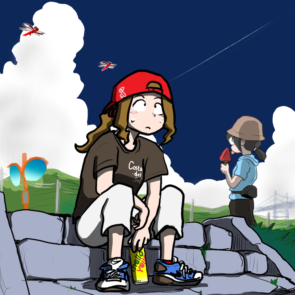簡単なリクエストを伺い夏空イラストお任せで描きます 簡単なリクエストだけ伺い、お任せで夏の一枚絵を描きます イメージ10