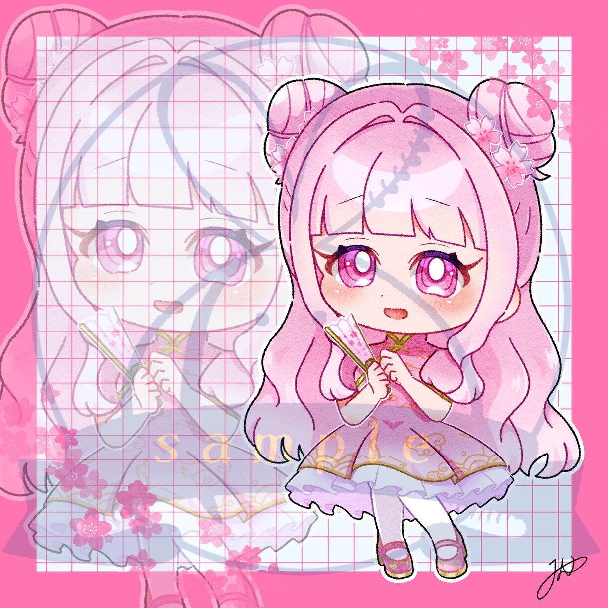 ぷっくり可愛いミニキャラ描きます 【商用利用〇】セットでお得！おまかせプラン イメージ9
