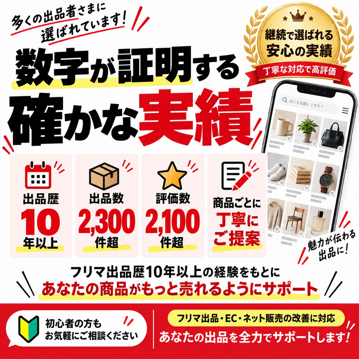 メルカリ歴10年以上の出品者が添削します 評価2100件超！タイトル・説明文・価格まで提案！ イメージ3