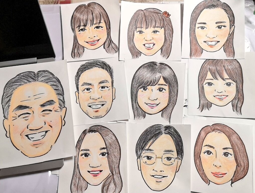 記念の似顔絵を制作いたします 【結婚記念日、米寿、金婚式など】家族等の思い出を作りたい人へ イメージ3
