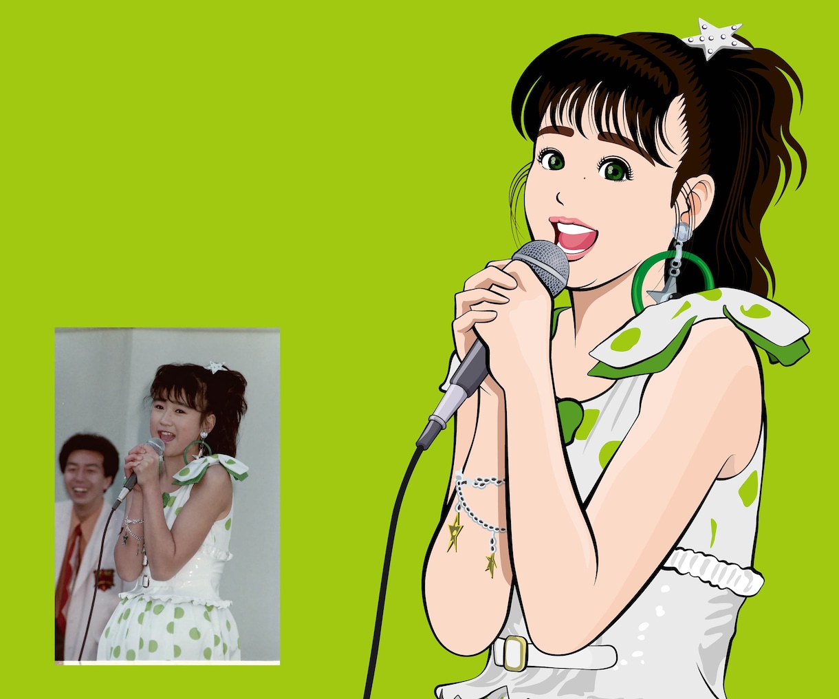 お写真を元に、少し盛って増したイラストお描きします リアル過ぎずアニメ過ぎない、映える美人画・美男子画 イメージ9