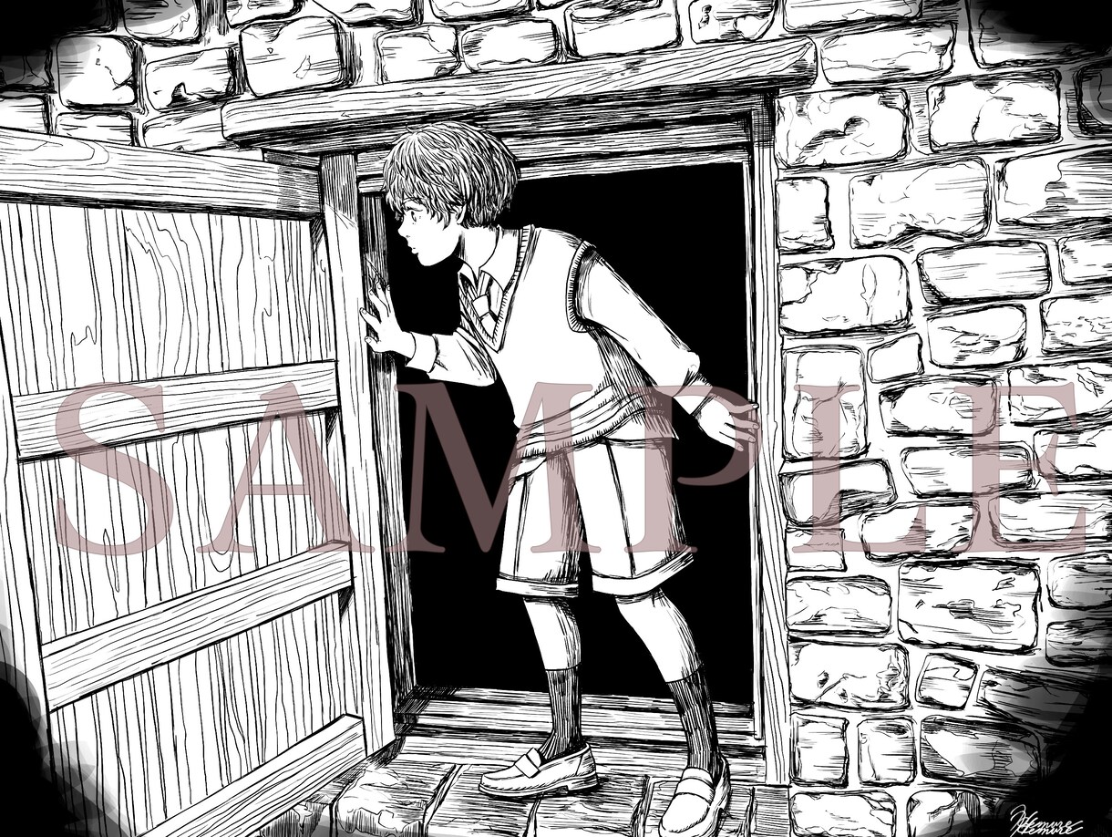 ペン画風の表紙、裏表紙お描きします 小説などのお話の扉にお使いください。 イメージ8