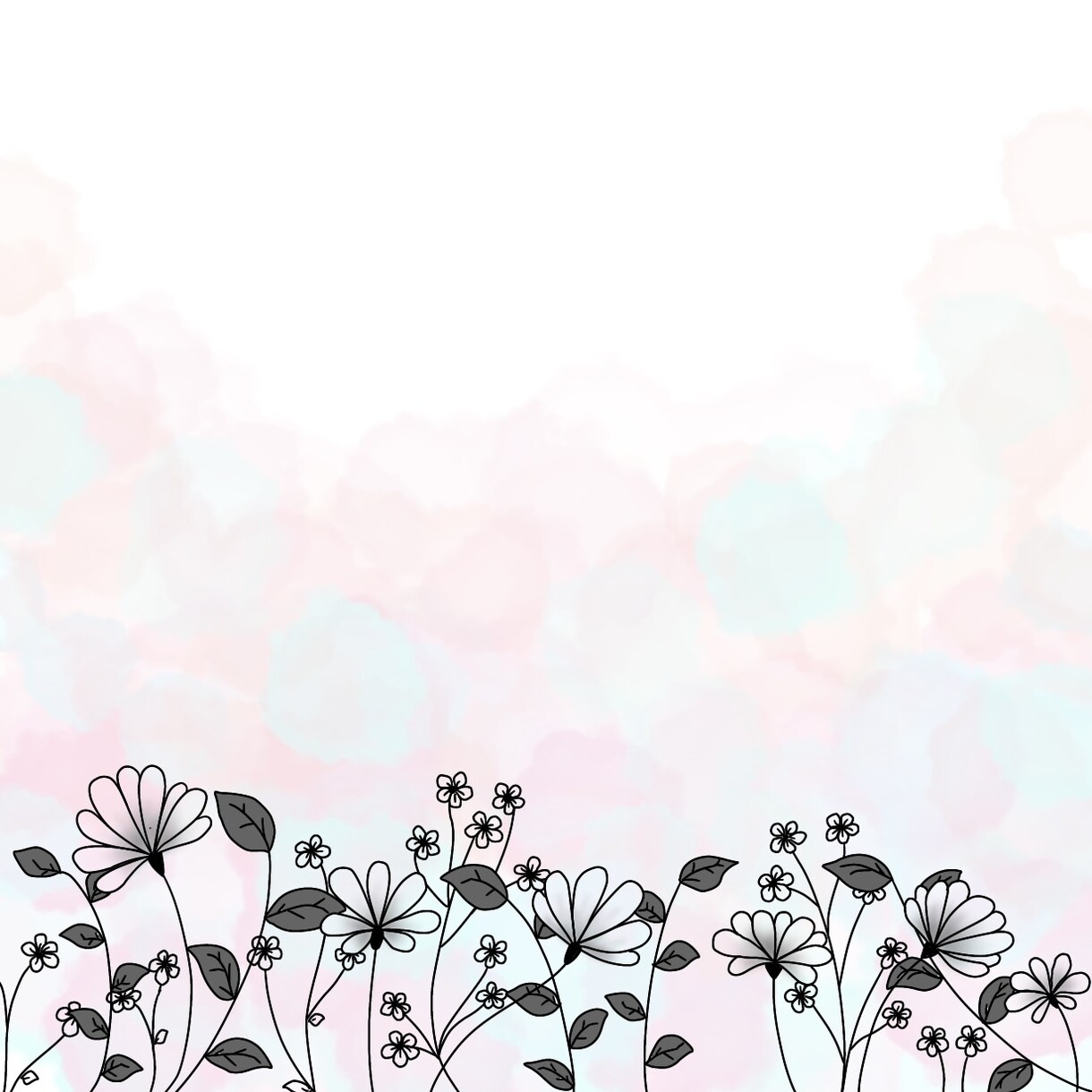かわいらしいタッチのお花の壁紙を作成いたします 可愛らしく、温かい雰囲気のイラストをお求めの方に最適です！ イメージ3