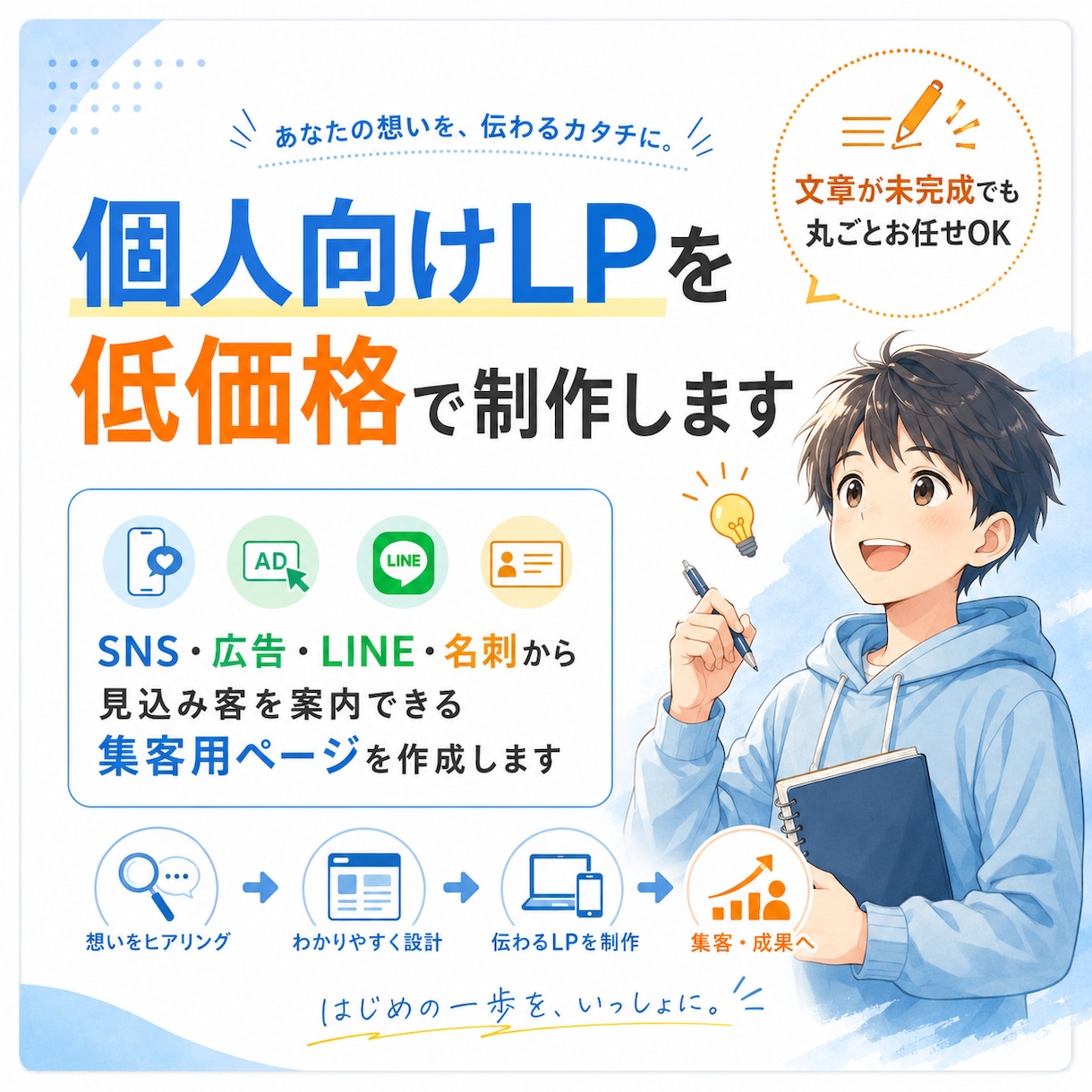 人を10倍惹きつけるLP用意します あなただけのLPでビジネスを魅力的に イメージ1