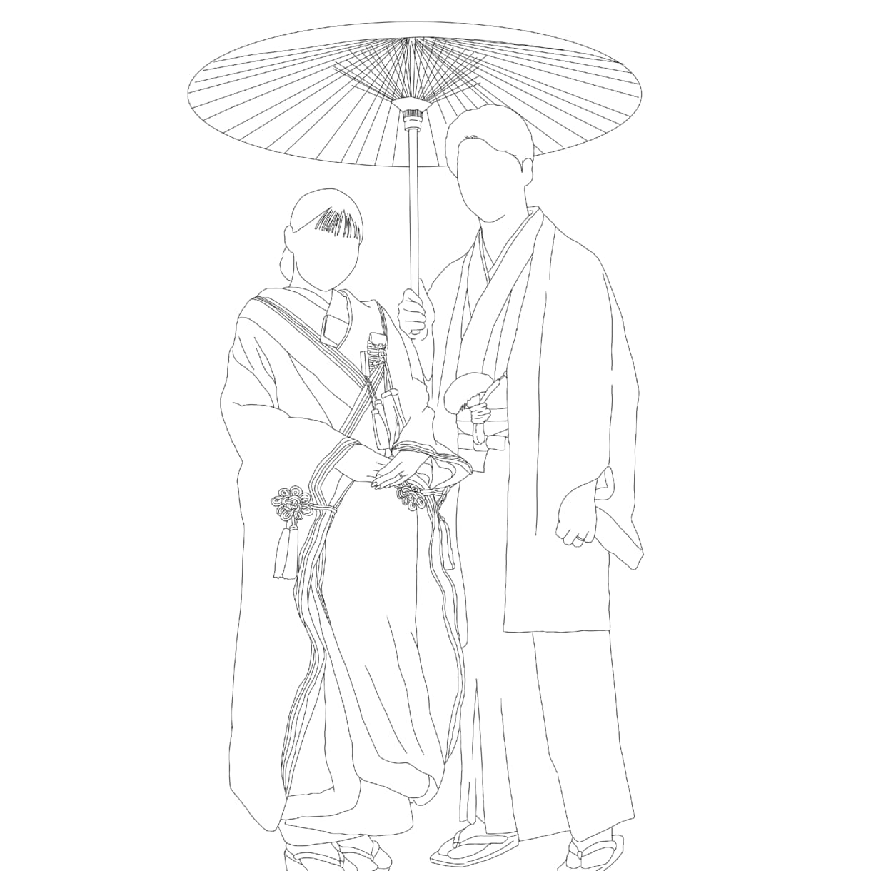 結婚式で使えるお二人のイラスト描きます ペーパーアイテムやウエルカムスペースに使えるイラストです！ イメージ3