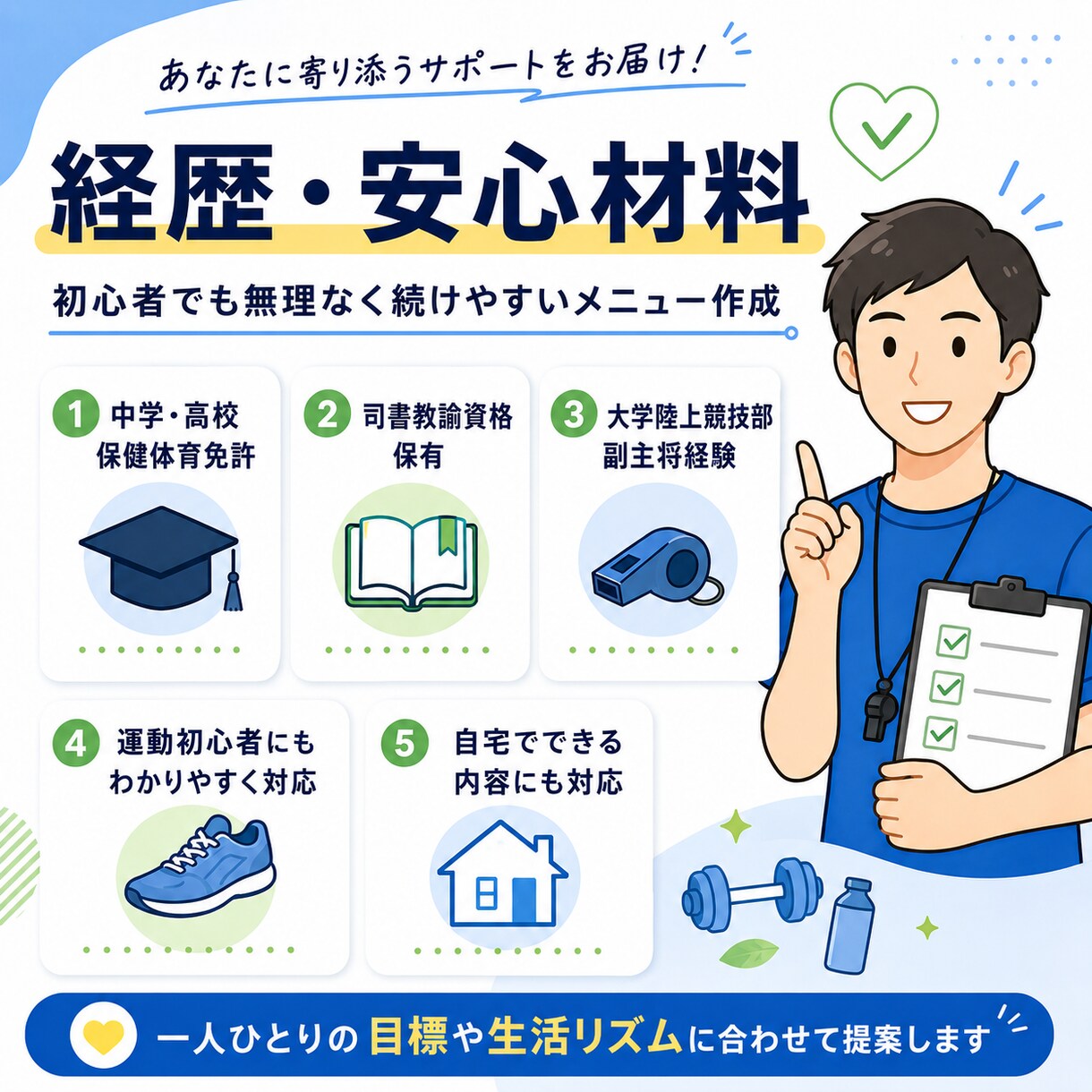 専用の30日間トレーニングメニューを作成いたします 運動初心者向け　あなた専用の30日間トレーニングを作成します イメージ3