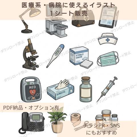 医療系アイコンイラスト販売してます チラシ・PR・SNS・ショップ・メニュー素材におすすめ イメージ1
