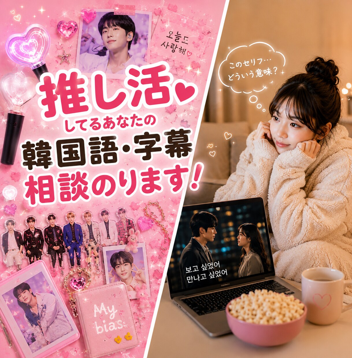 推しの言葉を自然な日本語にします 推しの言葉を自然なニュアンスで♡ イメージ1