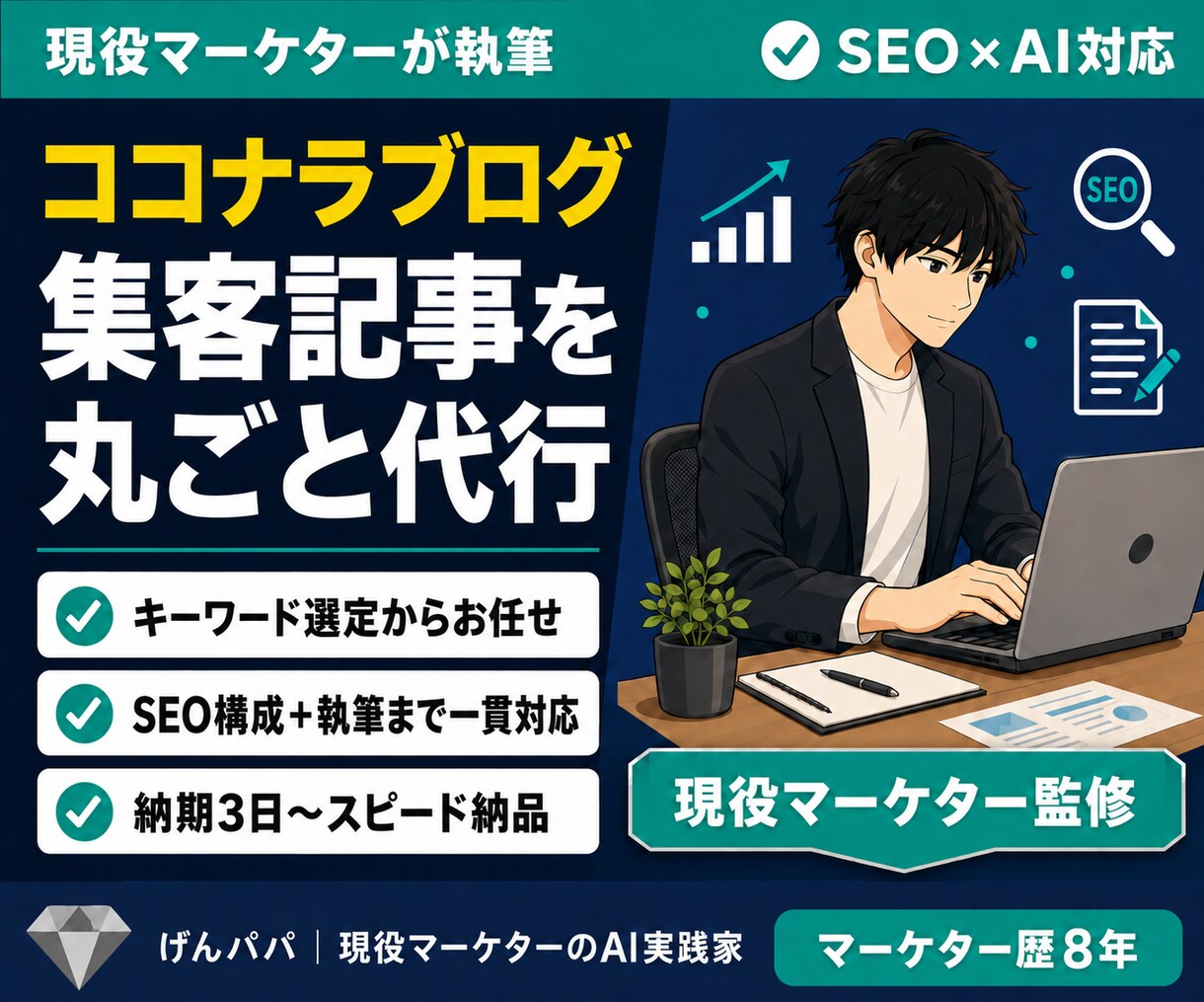 サービスへのアクセスを増やすココナラブログ書きます ココナラを売り上げUPを狙うならココナラブログは必須です イメージ1