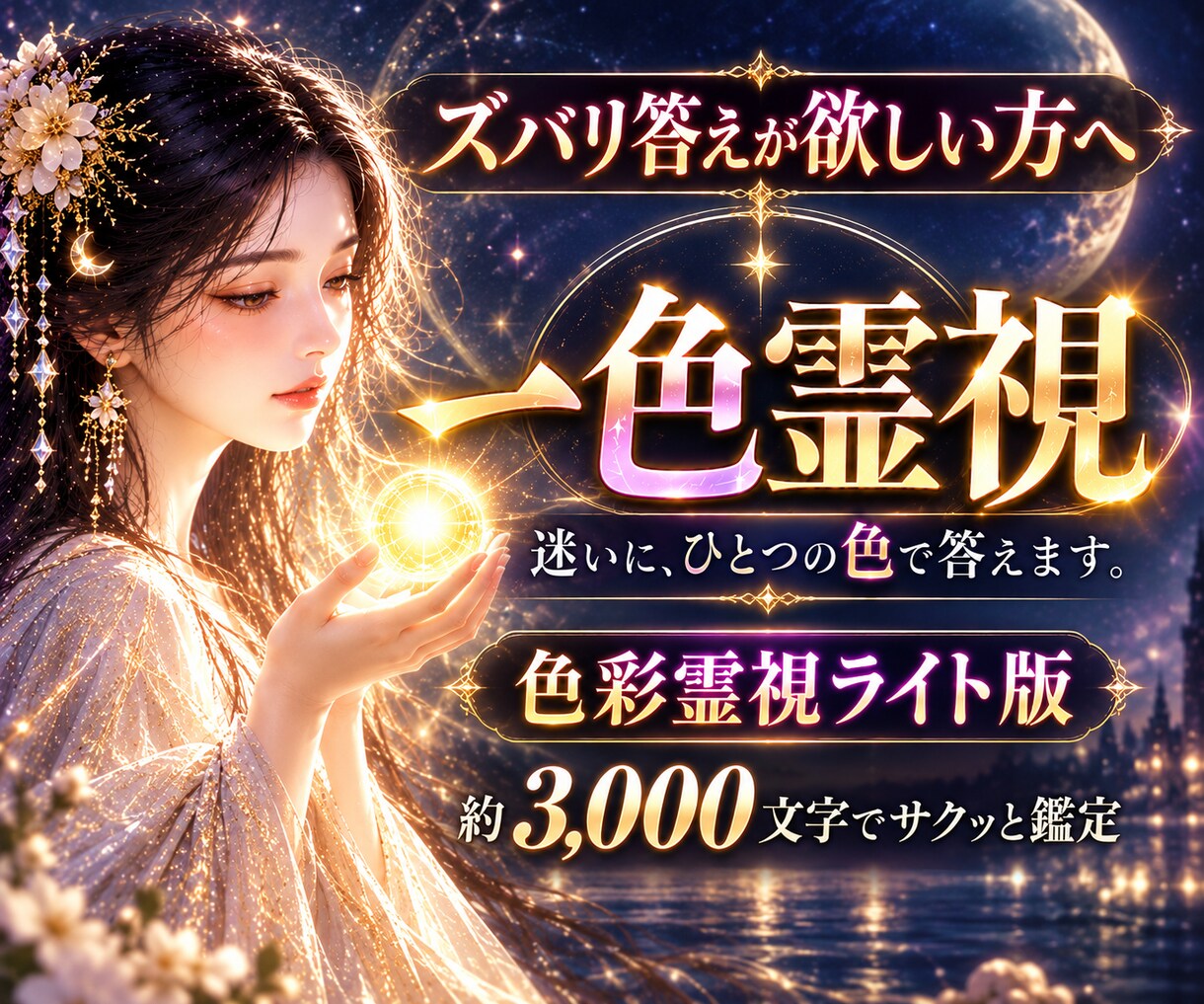 迷いに一色でお答えします 【ズバリ答えを出します】読むのに三分。けれど迷いは残しません イメージ1
