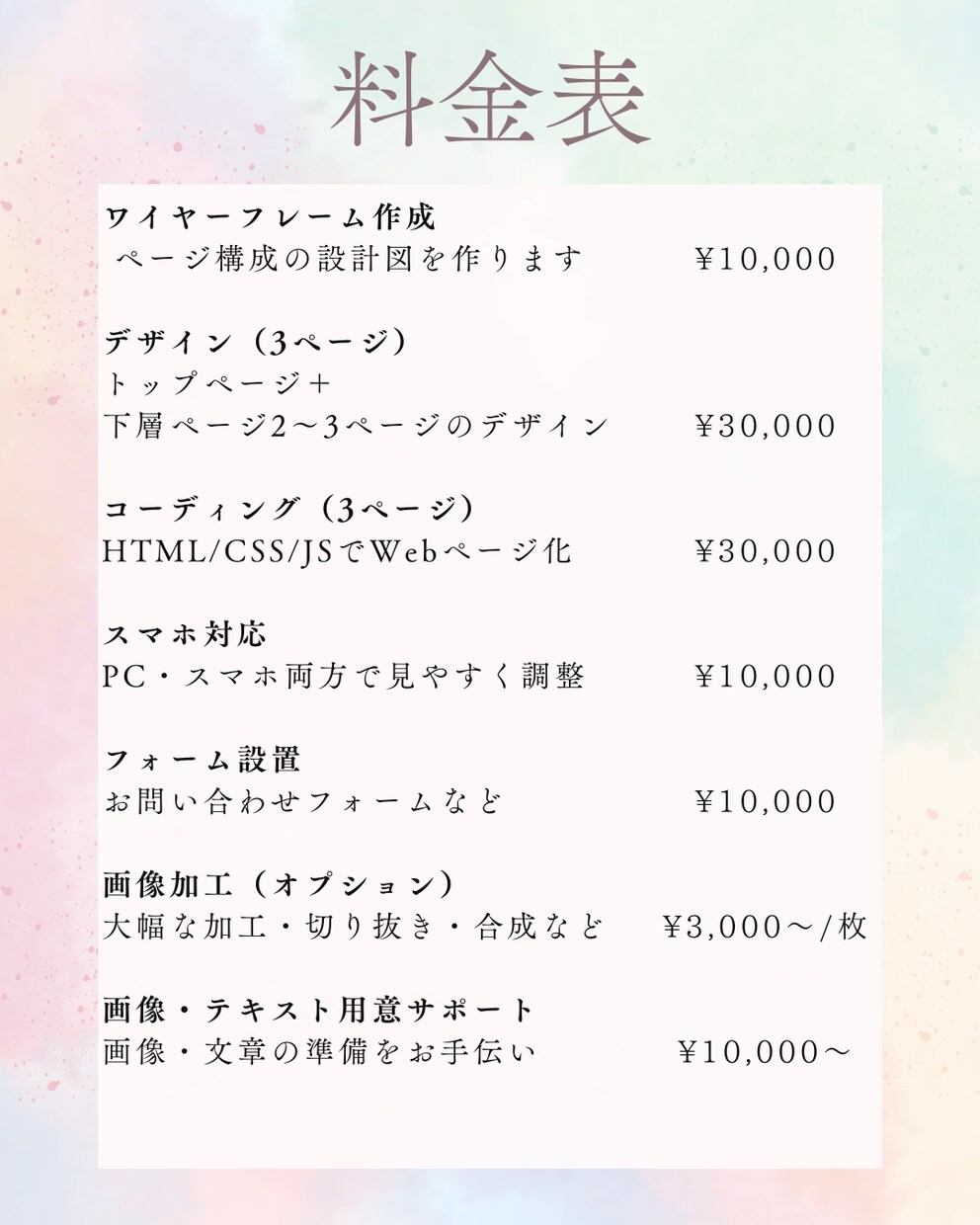 小規模ホームページ（HTMLサイト）制作いたします 年1回の更新&軽微な修正を想定[簡単なページがほしい方へ] イメージ2