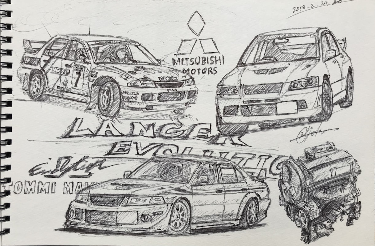 あなたの愛車をスケッチします 愛車との思い出にちょっとしたイラストを イメージ9