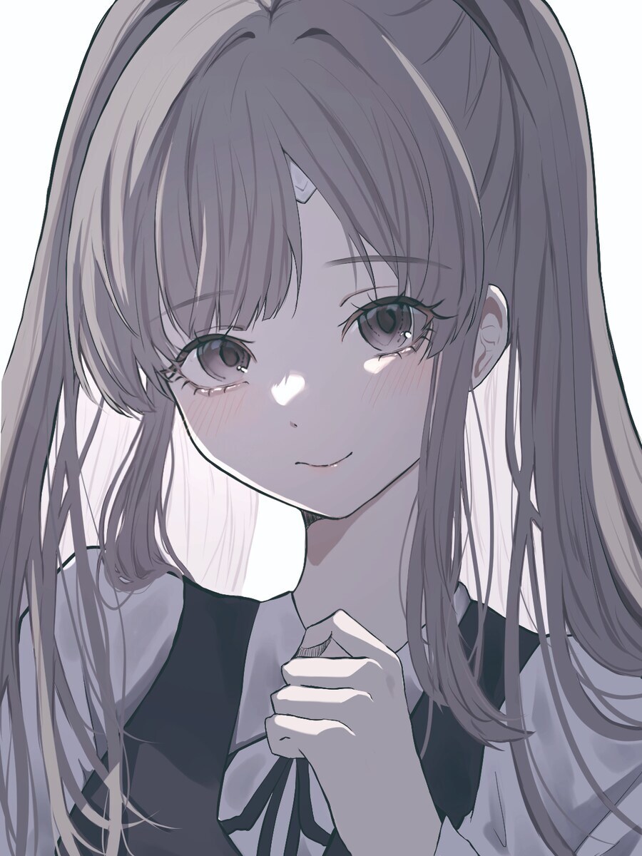 目を引く女の子のイラストを作成します 白やグレーみのある低彩度なイラストで空気感を表現 イメージ1