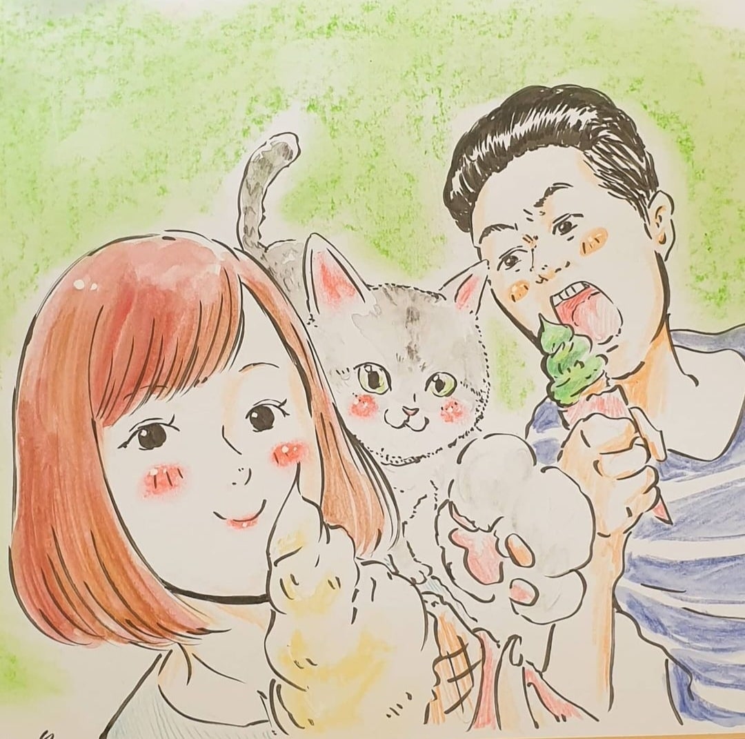 ペットと人物を一緒に描きます 大好きなペットと一緒に似顔絵をお描きます！ イメージ3