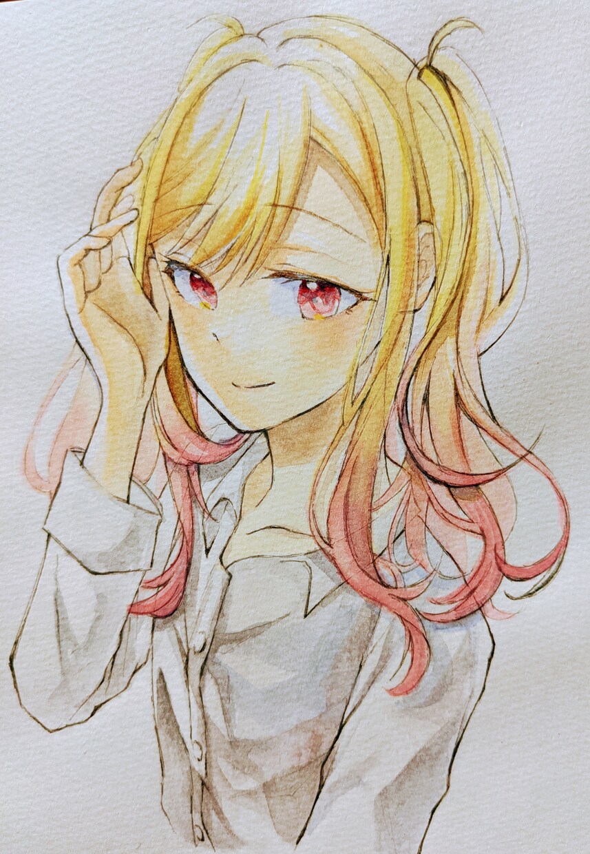 アナログイラスト描きます モノクロのペン画、水彩絵の具・色鉛筆で人間を描きます イメージ4