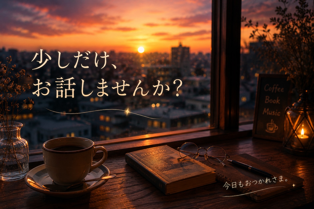 雑談・愚痴・ひとり飲み大歓迎でございます 一緒に笑って、一緒にひと息つきましょう⚝.˖ イメージ2