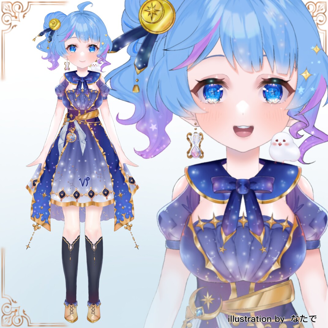 立ち絵・live2d用(パーツ分け込み)を制作ます キャラデザから立ち絵・live2d用立ち絵を制作します イメージ1