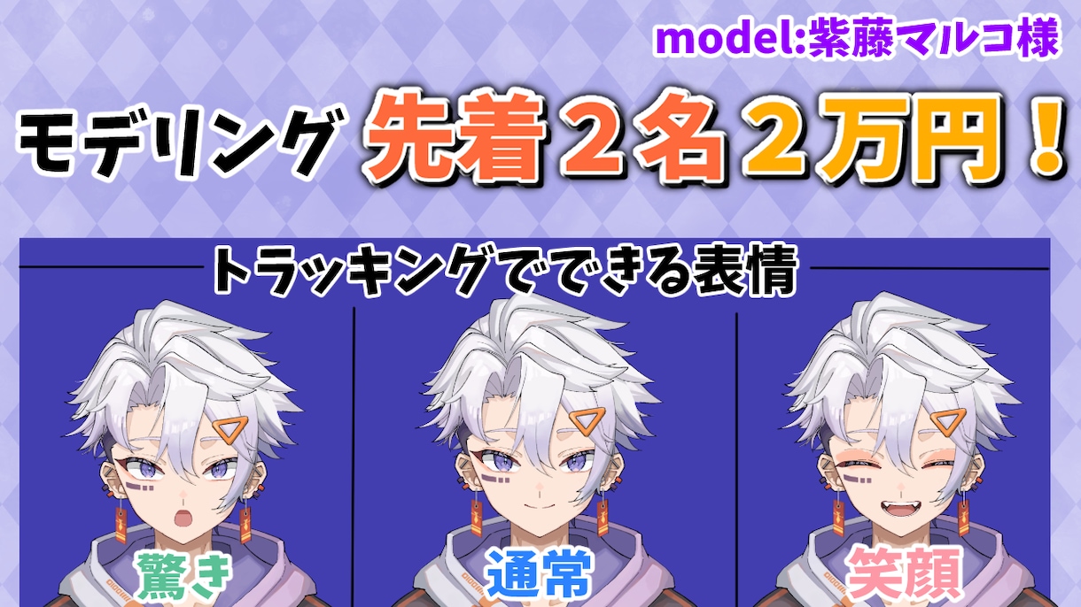 Vtuberの《迅速で高可動》なモデリング致します Live2Dでハイクオリティのモデリング！表情差分あり○ イメージ2