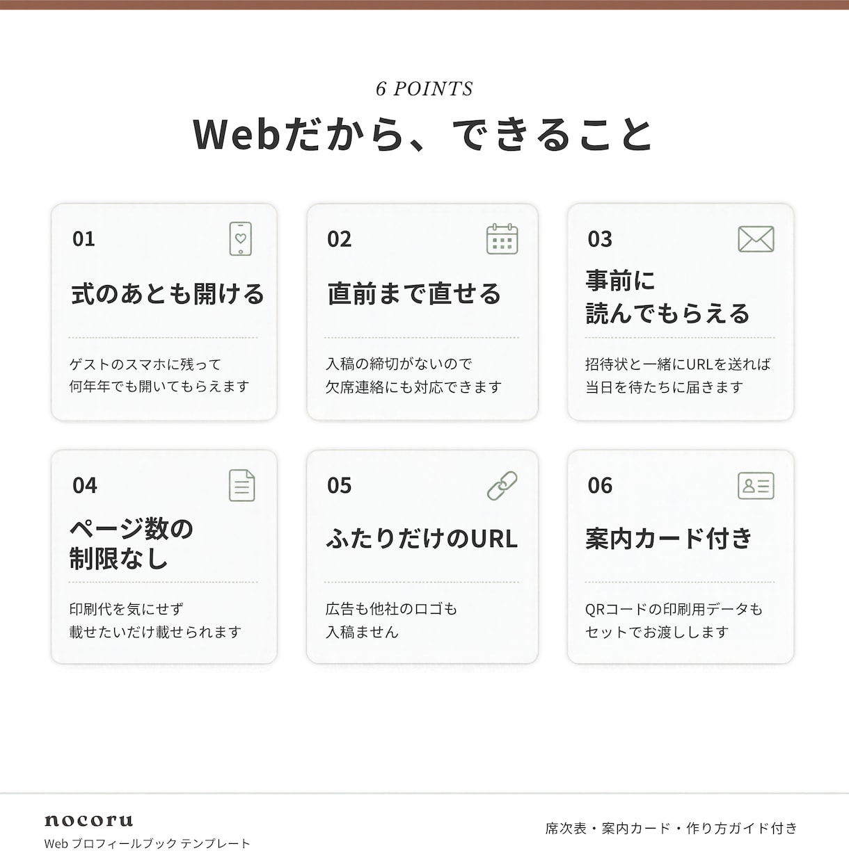 式後も開かれるWebプロフィールブックを届けます 【先着3名様モニター価格】席表・案内カード付き／直前修正OK イメージ3