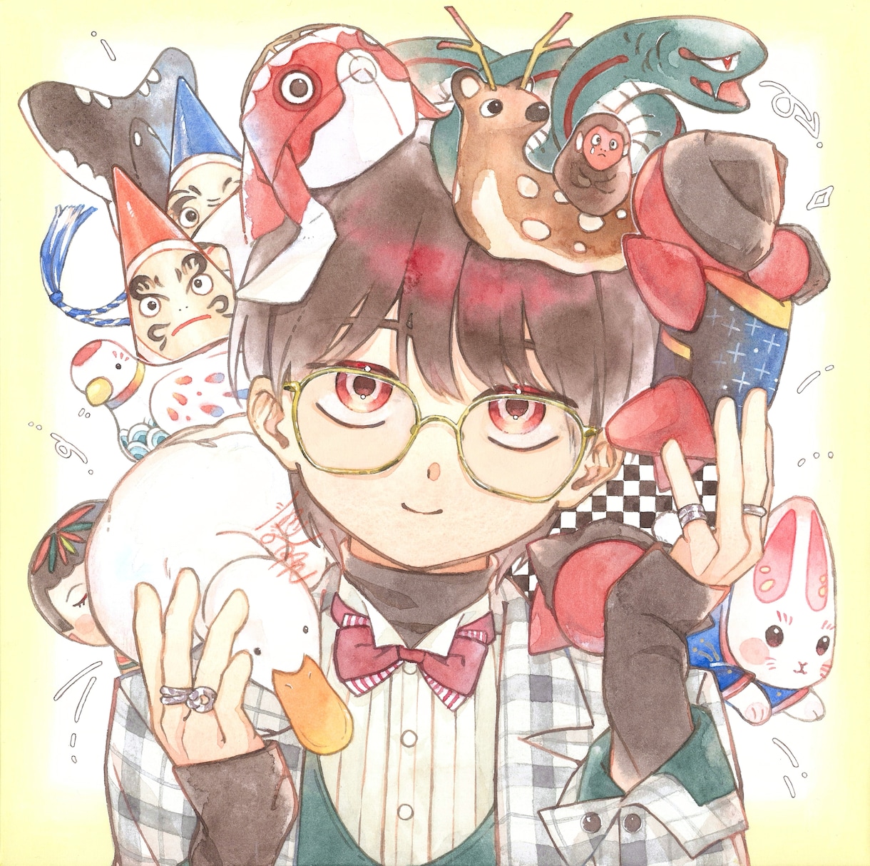アイコン､色紙等をアナログで制作します 大きな作品◎､原画配送も可能!4000円〜 イメージ5