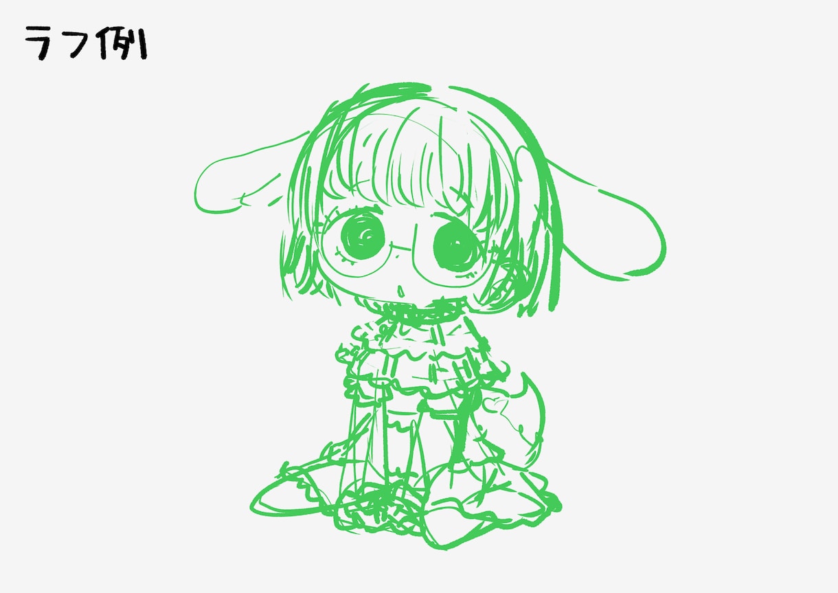 描き込まれた線画の可愛いイラスト制作します アナログ感のある線画でキュートやポップ、雰囲気のある絵も！ イメージ9