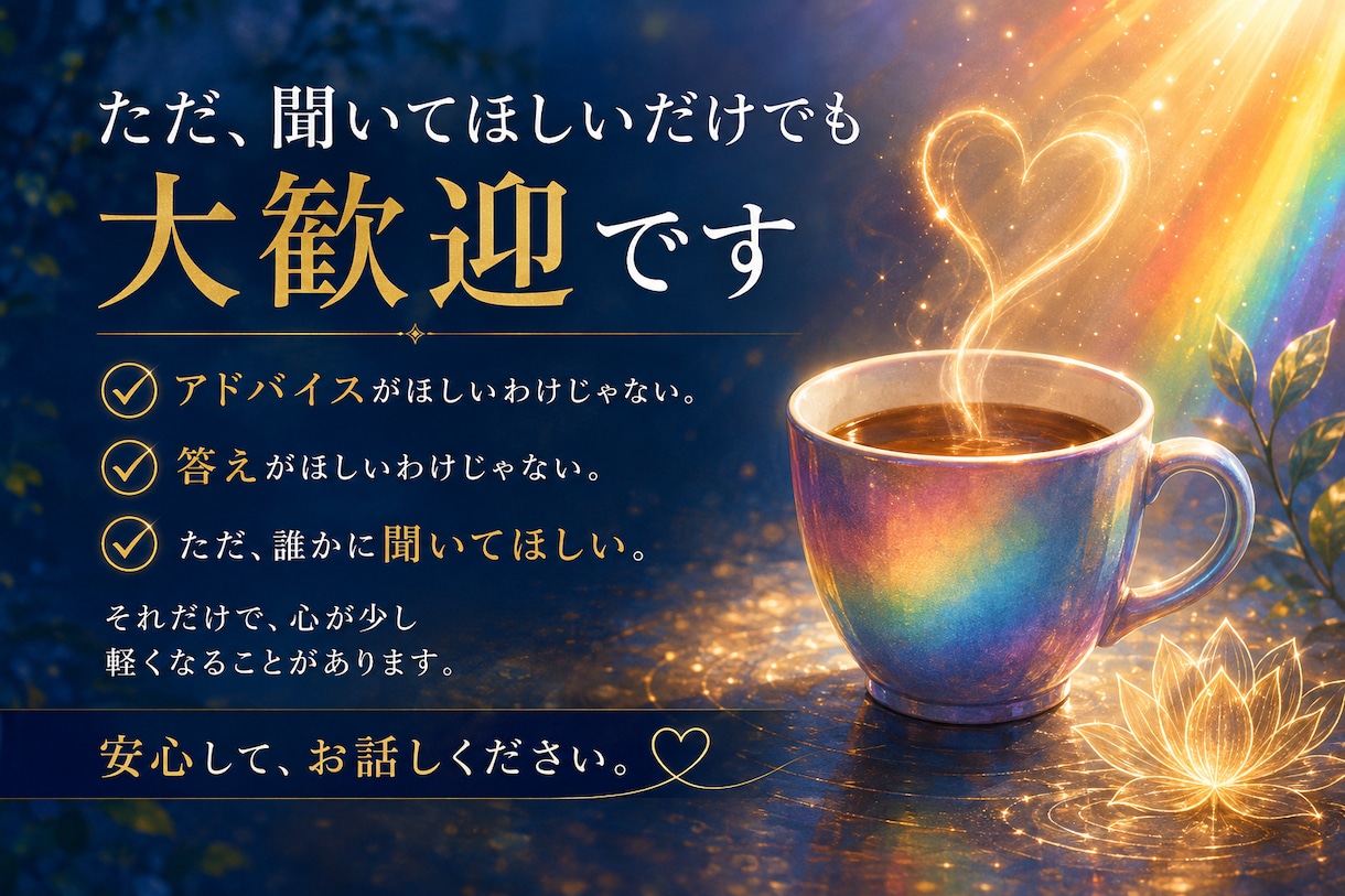 ゲイで介護士の僕があなたの話をゆっくりお聞きします 「こんなこと…」で大丈夫。ほんの少しでも独りで抱えず話して。 イメージ3