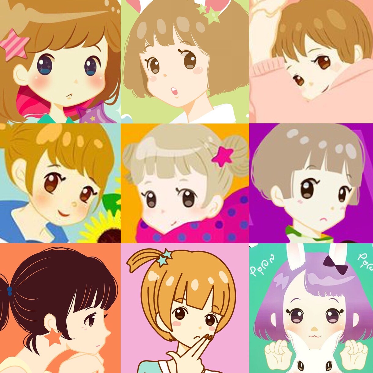 かわいいオリジナルのアイコン描きます 添付のようなかわいいタッチでアイコン描きます イメージ1