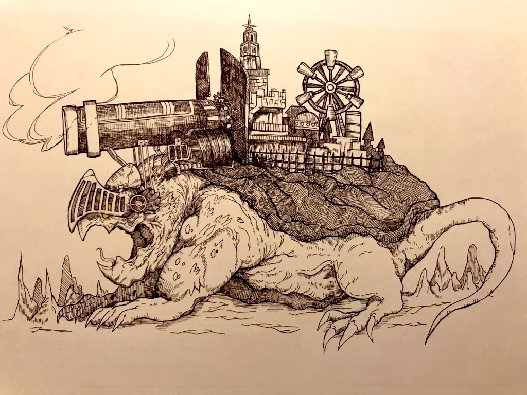 アナログでイラストを描きます ペン画で現存する動物や幻想的な動物を描きます。 イメージ7