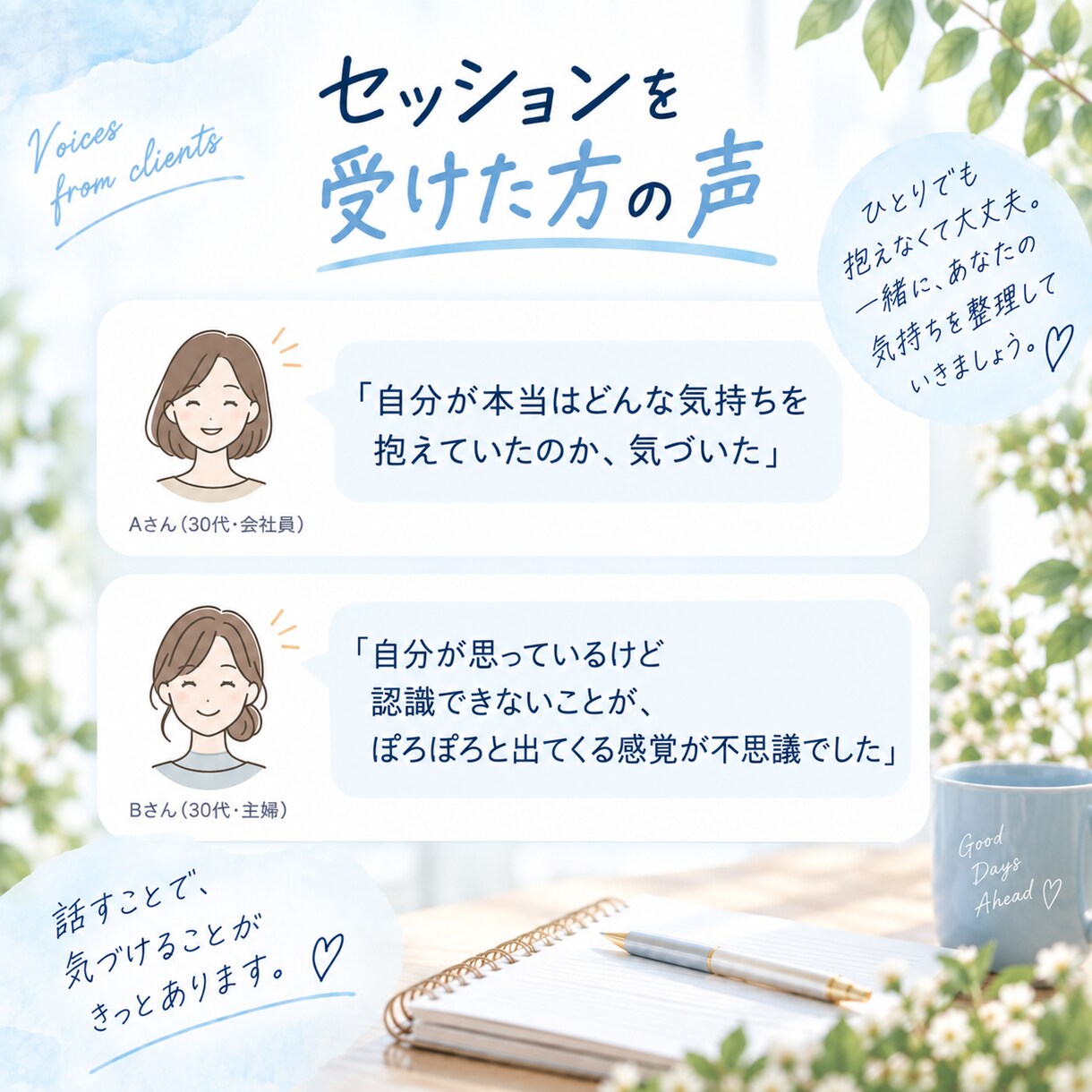 モヤモヤをほどいて「わたしに還る」をお手伝いします 本当はどうしたい？を一緒に見つける60分 イメージ7