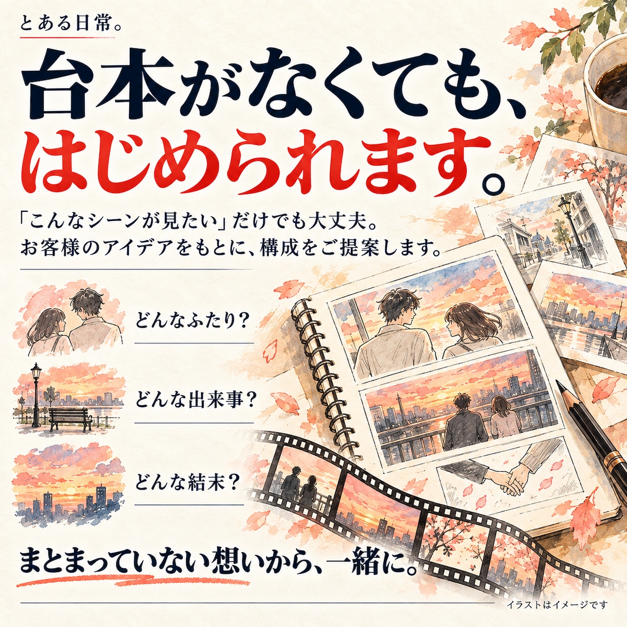あなたの物語を実写ショートドラマにします 台本・妄想を役者が映像にします イメージ3
