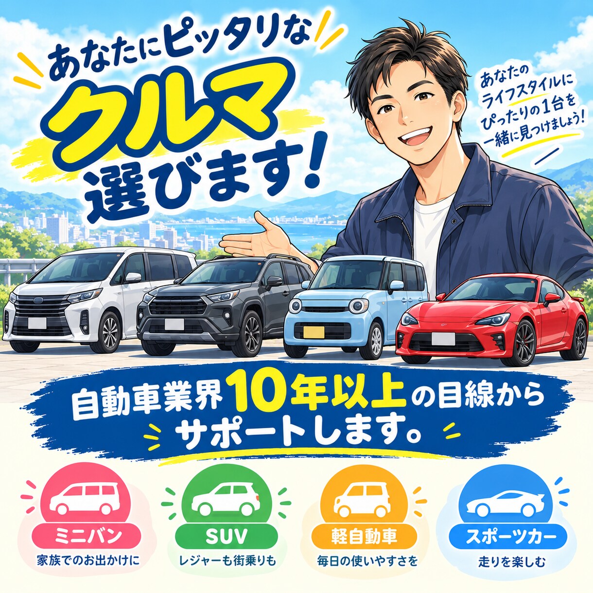 あなたにピッタリなクルマ選びます 自動車業界歴10年以上の目線からサポートします！ イメージ1