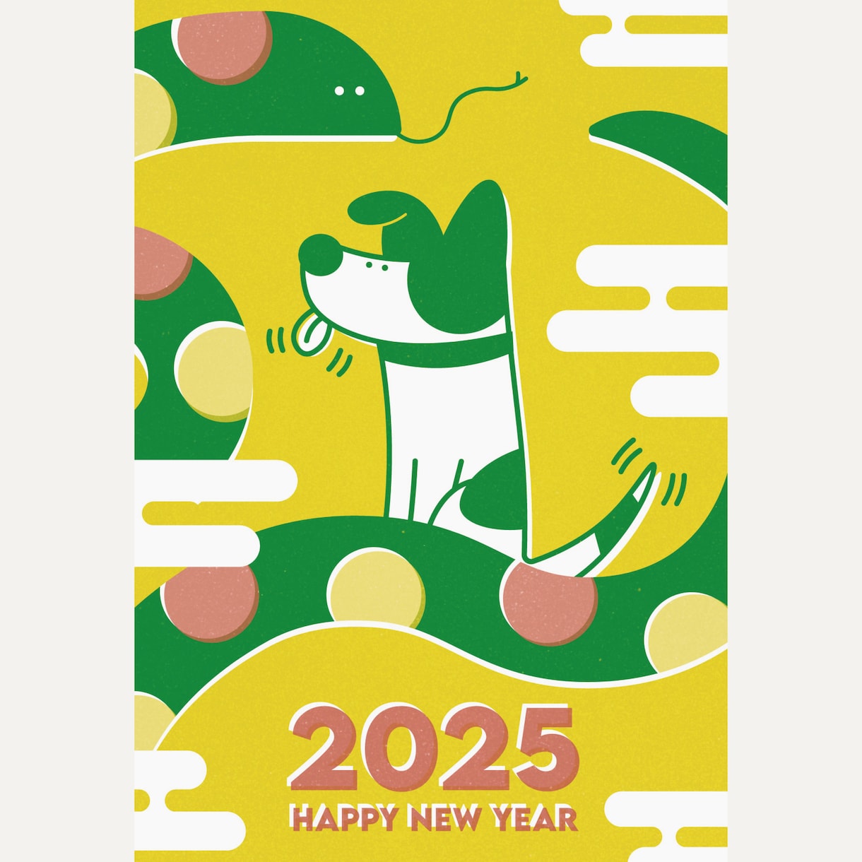 オリジナルペットイラストで年賀状制作します デザイナーが大切なペットを年賀状にします イメージ1